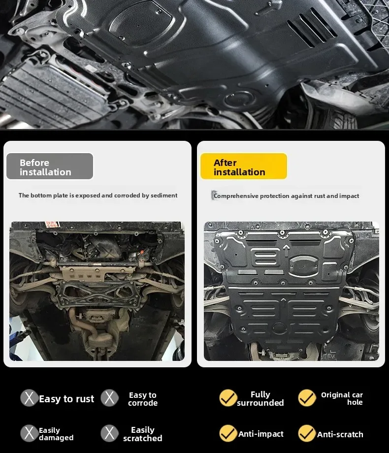 Under Engine Cover Accessories Engine alloy plastics Engine Protection Device For Venucia‌ The V 2021-2024 1.5T