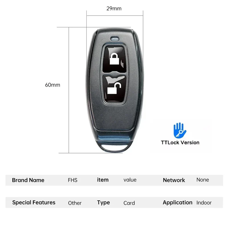 Remote Control Work With TTlock APP Door Lock Wireless Smart Lock Key Fob 15 Meters Distance Remote Controller