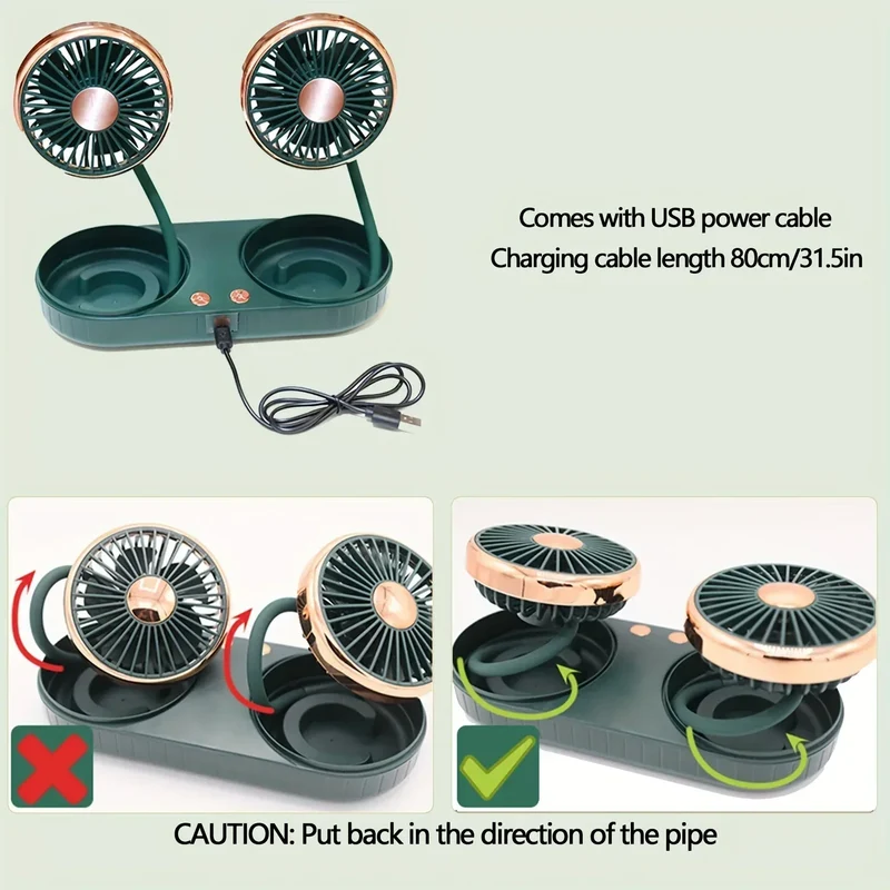 Grande ventilador do carro elétrico, resfriamento do caminhão, ar condicionado, saída de ar, ventilador pequeno