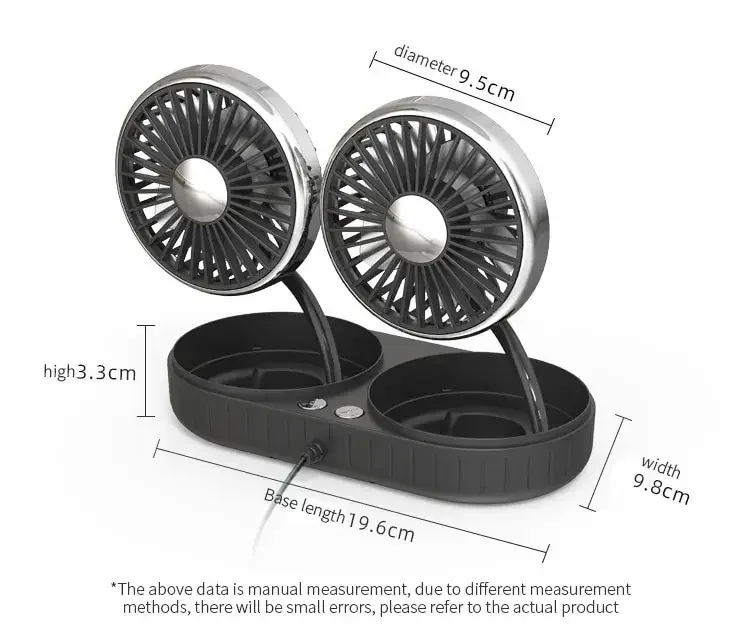 Grande ventilador do carro elétrico, resfriamento do caminhão, ar condicionado, saída de ar, ventilador pequeno