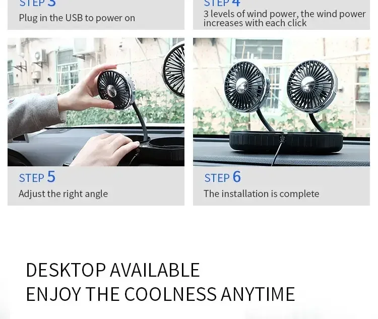 Grande ventilador do carro elétrico, resfriamento do caminhão, ar condicionado, saída de ar, ventilador pequeno