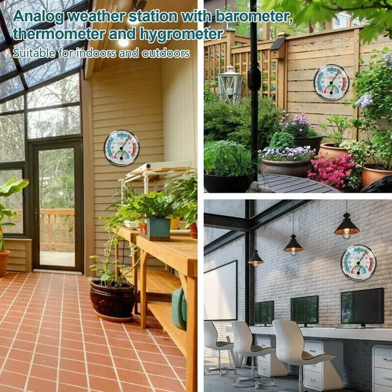 Thermometer Hygrometer Thermo Analog Humidity Temperature Meter Indoor Outdoor Climate Control Garden Thermometer