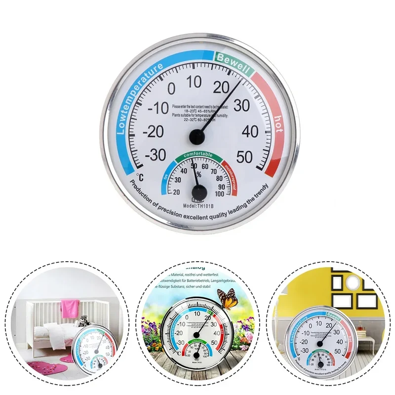 Thermometer Hygrometer Thermo Analog Humidity Temperature Meter Indoor Outdoor Climate Control Garden Thermometer
