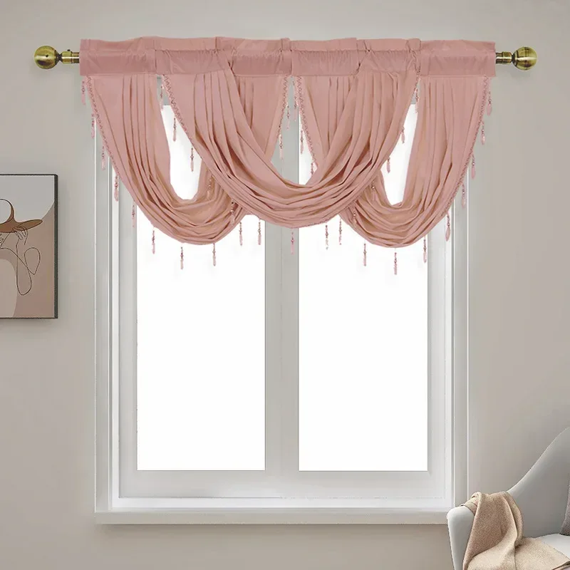 Velvet Valance Small Curtain for LivingRoom Bedroom Kitchen Hotel Hall Luxury Home Decoration High Quality Fabric Partition