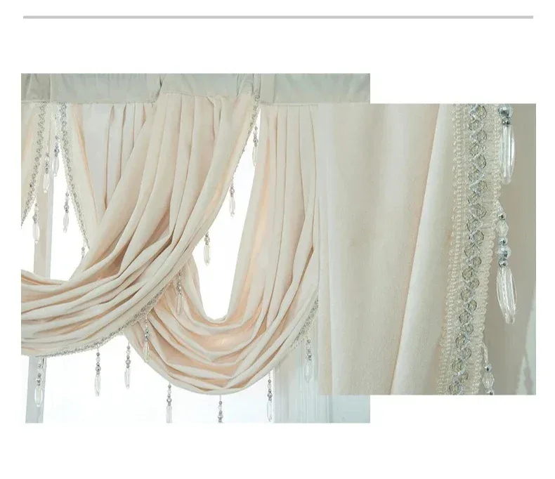 Velvet Valance Small Curtain for LivingRoom Bedroom Kitchen Hotel Hall Luxury Home Decoration High Quality Fabric Partition