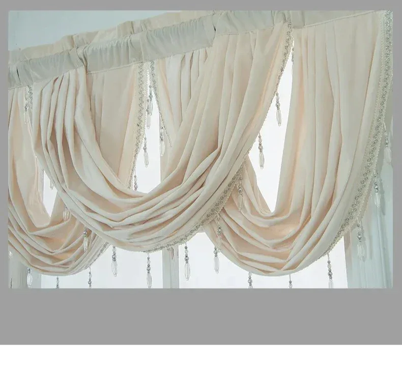 Velvet Valance Small Curtain for LivingRoom Bedroom Kitchen Hotel Hall Luxury Home Decoration High Quality Fabric Partition