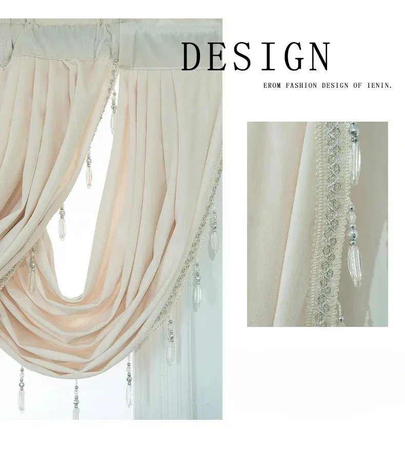 Velvet Valance Small Curtain for LivingRoom Bedroom Kitchen Hotel Hall Luxury Home Decoration High Quality Fabric Partition