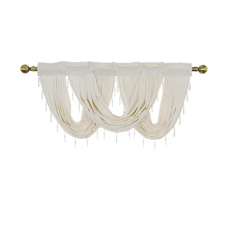 Velvet Valance Small Curtain for LivingRoom Bedroom Kitchen Hotel Hall Luxury Home Decoration High Quality Fabric Partition
