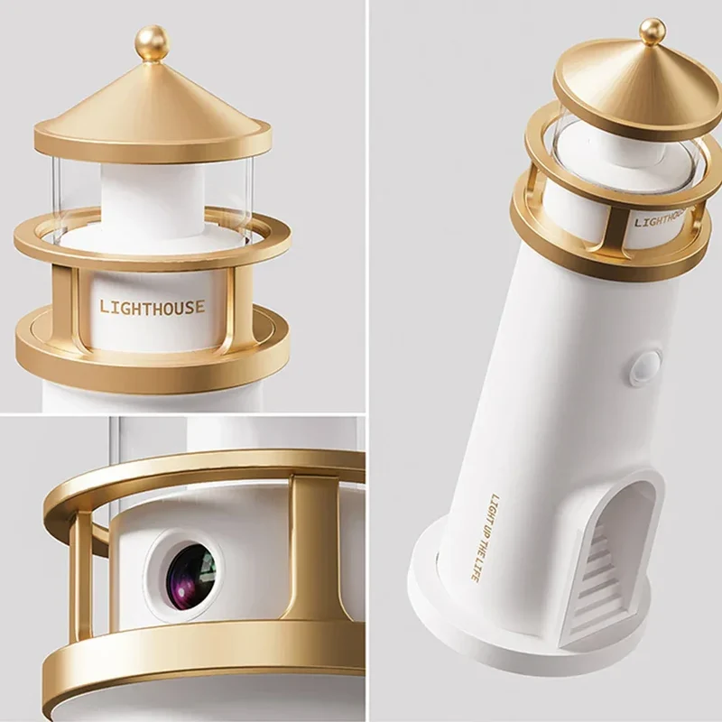 Lighthouse Projection Light Beacon Projector Light Decorative Creative Desktop Light Multi-Function for Living Room Bedroom