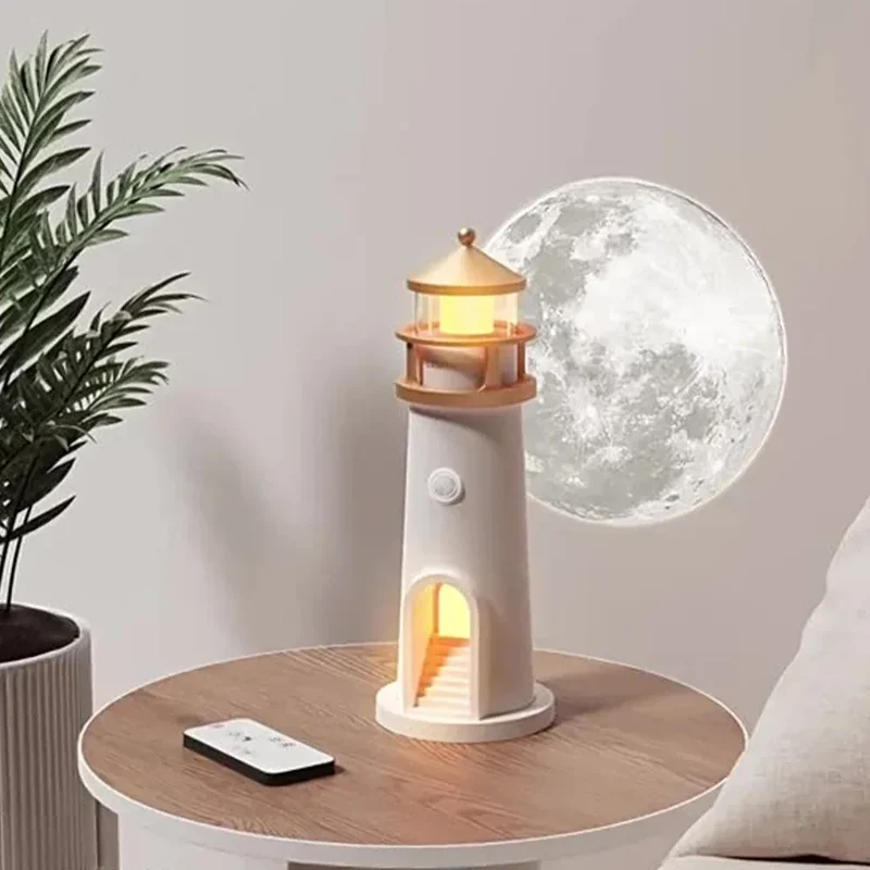 Lighthouse Projection Light Beacon Projector Light Decorative Creative Desktop Light Multi-Function for Living Room Bedroom