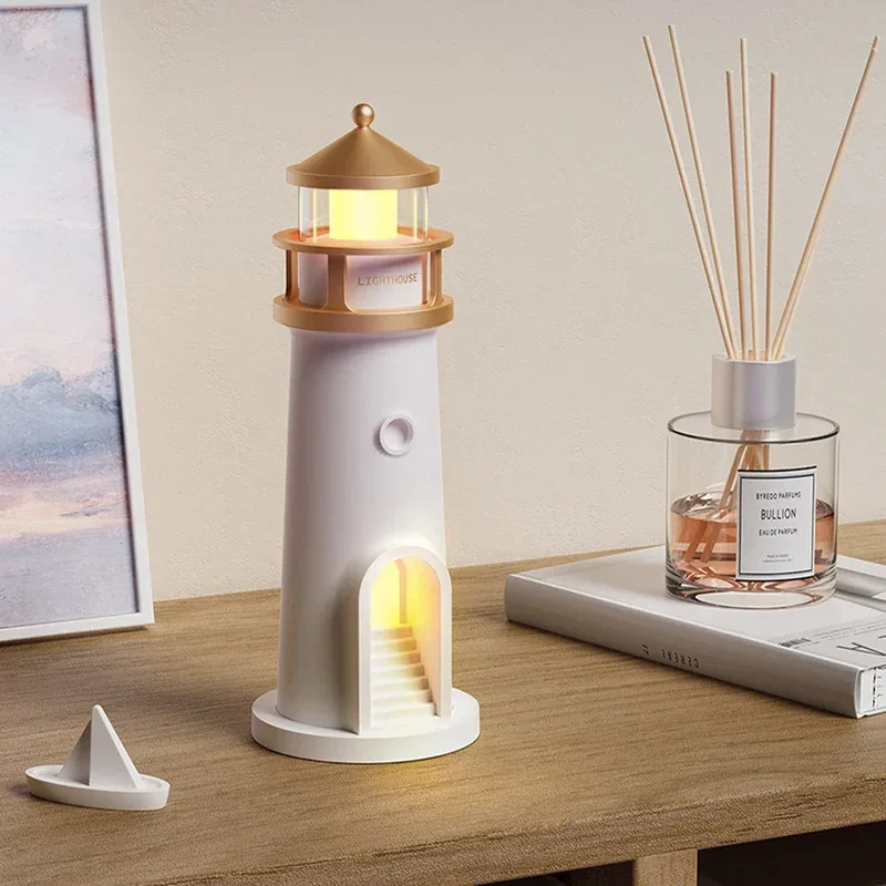 Lighthouse Projection Light Beacon Projector Light Decorative Creative Desktop Light Multi-Function for Living Room Bedroom