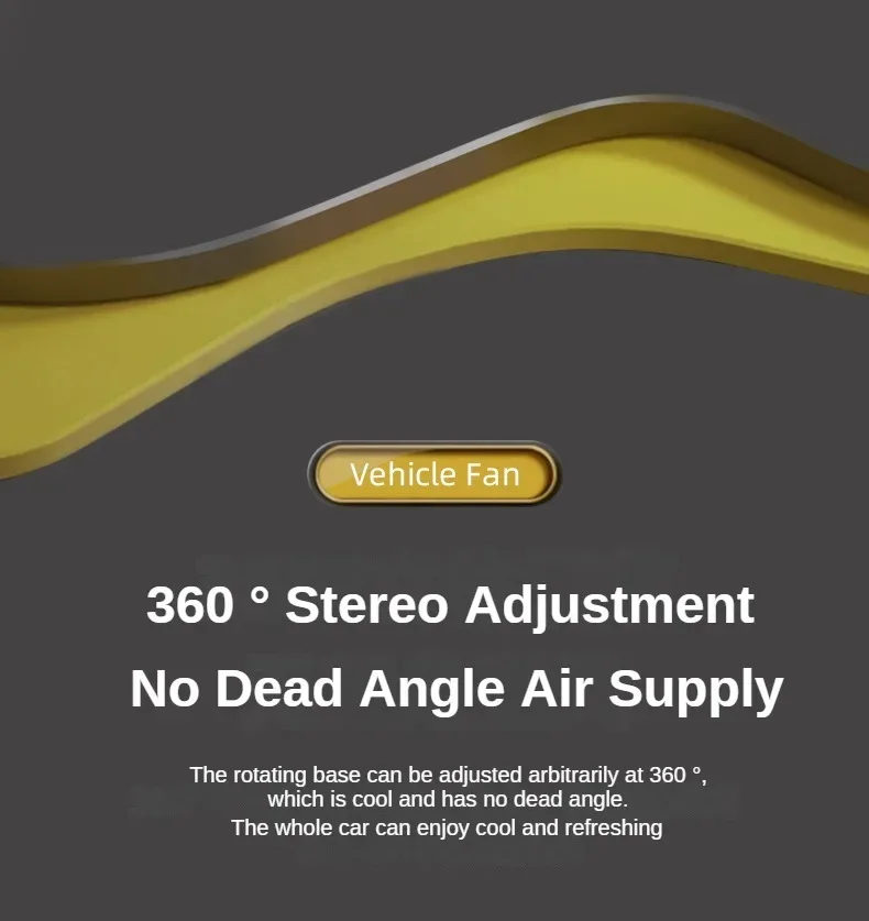 3-speed Car Fan Rear Seat Ventilador USB Freshener Air Conditioner Climatiseur Ventilateur Voiture Ventilatore Auto Cooler