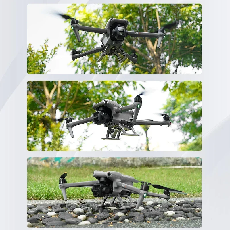 BRDRC Landing Gear for DJI Air 3/Air 3S Foldable Extension Support Legs Dorne Heighten Bracket Protector Feet Stand Accessories