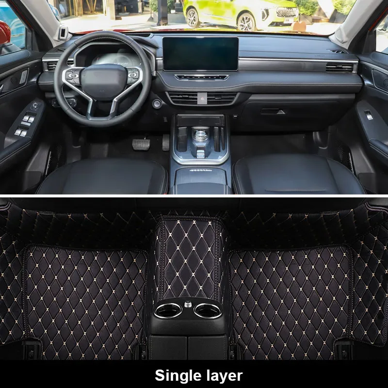 Vtear Car Floor Mat Interior Carpet Pu Foot Pad Mats Cover Decoration Car-styling Accessories Protection For Haval Jolion 2023