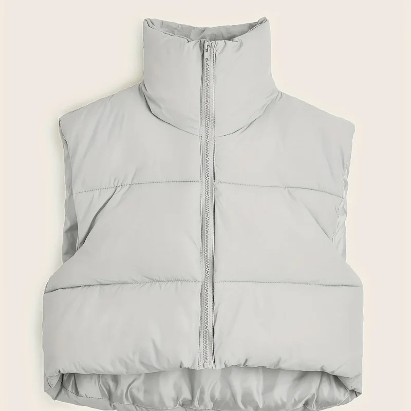 Women'S Sleeveless Vest - Vibrant Pink Slim-Fit Alternative Coat with Drawstring Hood, Zipper Front & Pockets for Fall/Winter Casual Wear, Casual Winter Wear | High Neckline Vest | Zippered Jacket