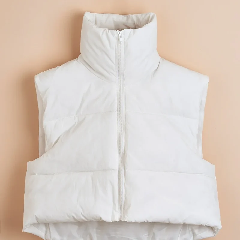 Women'S Sleeveless Vest - Vibrant Pink Slim-Fit Alternative Coat with Drawstring Hood, Zipper Front & Pockets for Fall/Winter Casual Wear, Casual Winter Wear | High Neckline Vest | Zippered Jacket