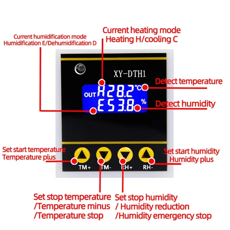 Temperature and Humidity Control Module Digital Dual Output Automatic High Precision Constant Temperature Humidity Control Board