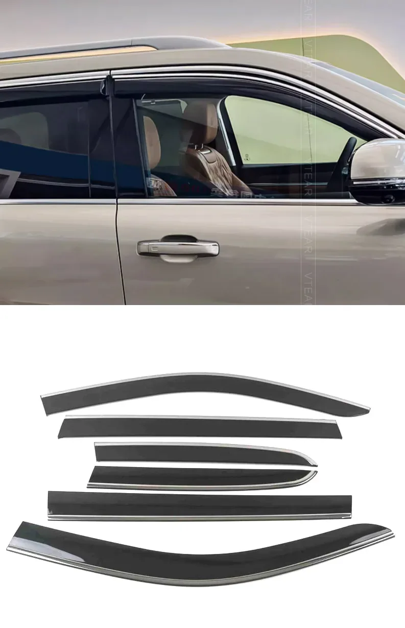 Vtear Car Window Visor Cover Decoration Water Shield Deflector Sun Shade Guard Exterior Accessories Parts For Tank 500 T500 2024