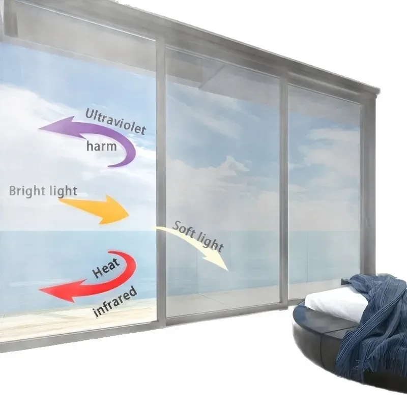 1 roll Thermal insulation film, privacy protection, sun protection, window film, UV protection, light blocking, see through film