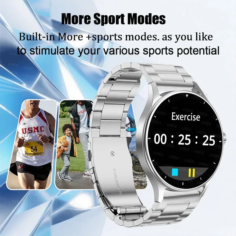 Fashion Smart Watch Plus 1.55 HD For Men And Women App Control BT Call Health Tracker Custom Photo Surprise Gift Business Watchs