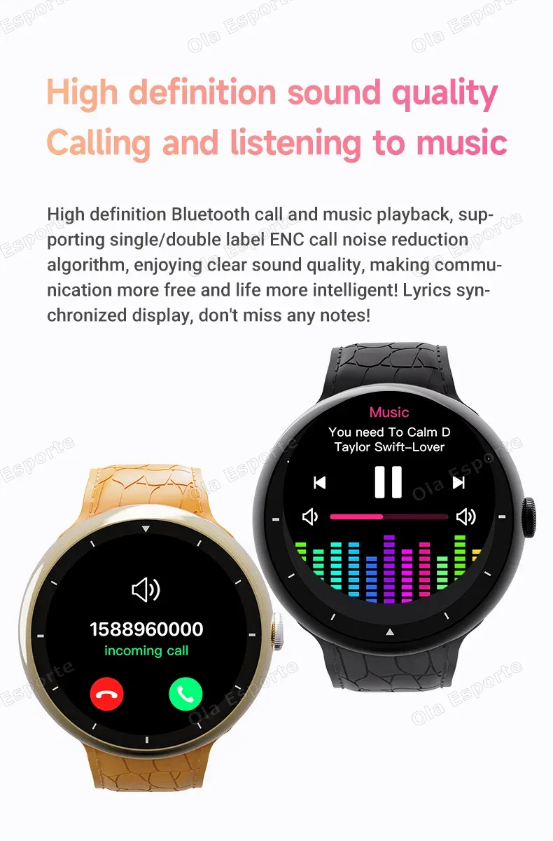 7 in 1 Strap Smart Watch Sports Watch Men Women AMOLED Screen GPS Bluetooth Calls Waterproof SmartWatch for Android IOS 2025 New