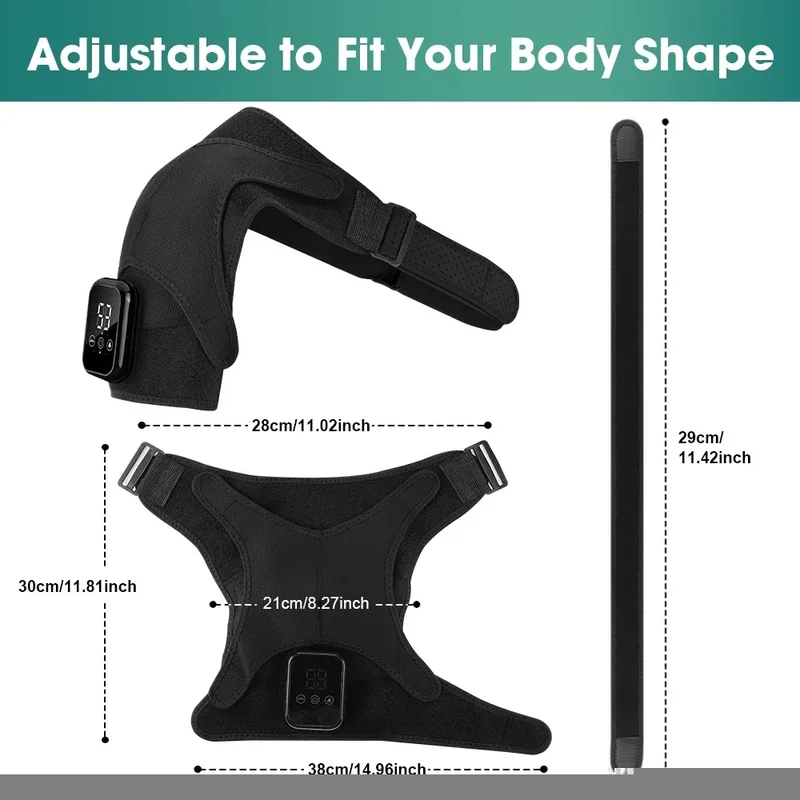 Vibration Shoulder Steamer Belt Heated Shoulder Warmer Massager Electric Smart Massage Machine Temperature Adjust