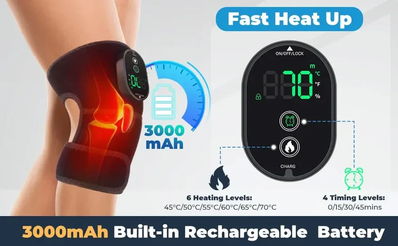 Vibration Shoulder Steamer Belt Heated Shoulder Warmer Massager Electric Smart Massage Machine Temperature Adjust