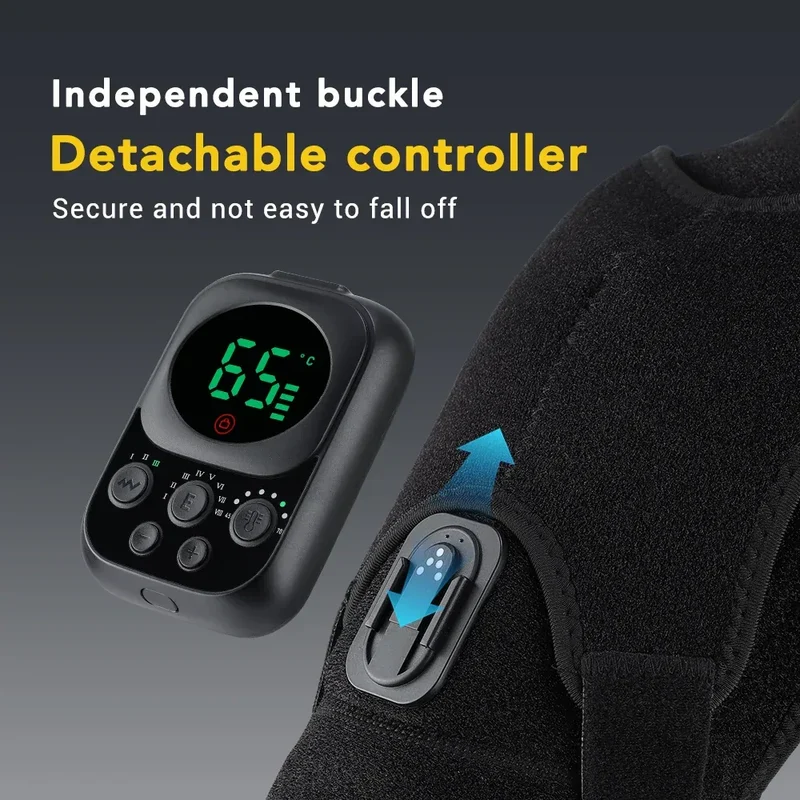 Vibration Shoulder Steamer Belt Heated Shoulder Warmer Massager Electric Smart Massage Machine Temperature Adjust