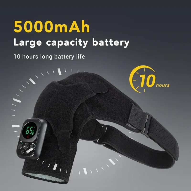 Vibration Shoulder Steamer Belt Heated Shoulder Warmer Massager Electric Smart Massage Machine Temperature Adjust