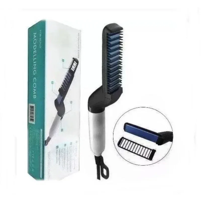 Men's Hair Beard Portable Hair Curler Electric Comb Straightening Brush