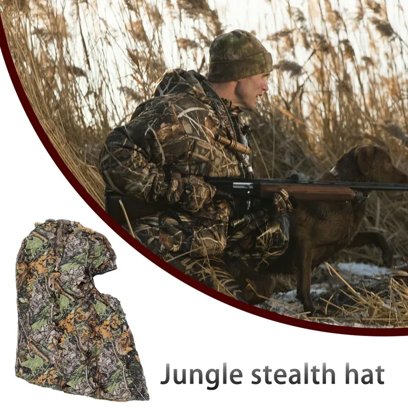 New Ghillie Suit Ghillie Camouflage Leafy Hat 3D Full Face Mask Headwear Turkey Camo Hunter Hunting Accessories
