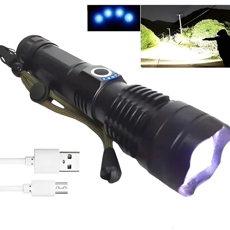 Lanterna Tática Militar Potente T9 Tática Potente Sitio Fazenda Acampamento Camping Segurança- Resistente a Água
