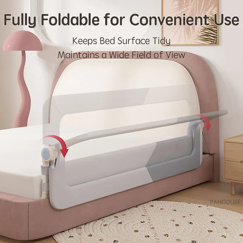 PANGDUBE 1pc Baby Bed guardrail Baby Safety Bed Barrier Children's Safety Bed Rail Guard for Kids Fall Out Protection