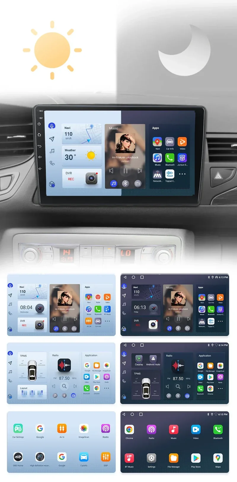 Junsun Wireless CarPlay Android Auto Car Radio For Citroen C5 2008 2009 2010-2017 RDS 4G WiFi GPS 2din BT Car accessories