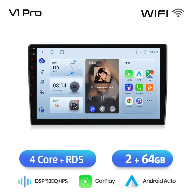 Junsun Wireless CarPlay Android Auto Car Radio For Citroen C5 2008 2009 2010-2017 RDS 4G WiFi GPS 2din BT Car accessories