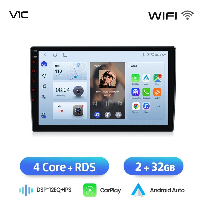 Junsun Wireless CarPlay Android Auto Car Radio For Citroen C5 2008 2009 2010-2017 RDS 4G WiFi GPS 2din BT Car accessories