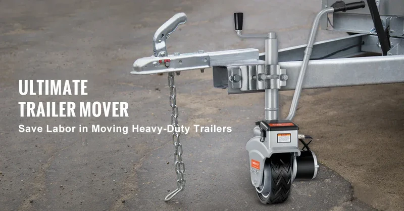 SucceBuy 5000lbs Electric Trailer Dolly 12V Trailer Jockey Wheel with 22 ft/min Speed & Adjustable Height for Moving Caravan