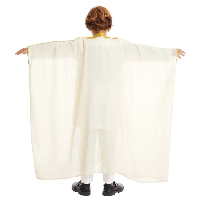Muslim Saudi Arabian Boy Abaya Children Praying Islamic Clothing Kimono Middle Eastern Teen Dress Dubai New Fashion Classic