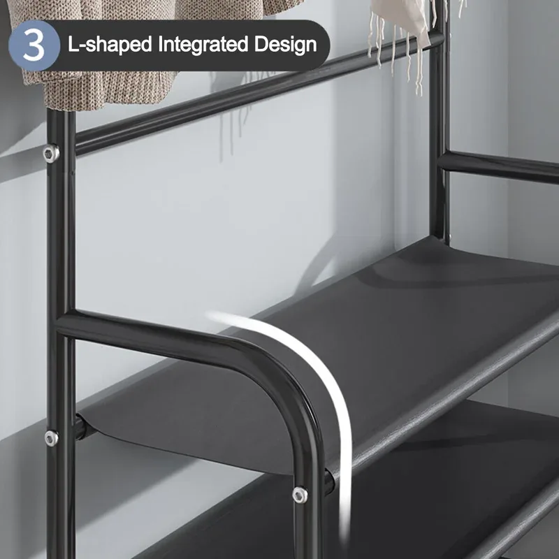 Clothes Hat Hangers Shoe Rack Multi-ayer Shoe Rack Simple Floor Shoes and Hat Racks Load-bearing Living Room Organizer Shelf