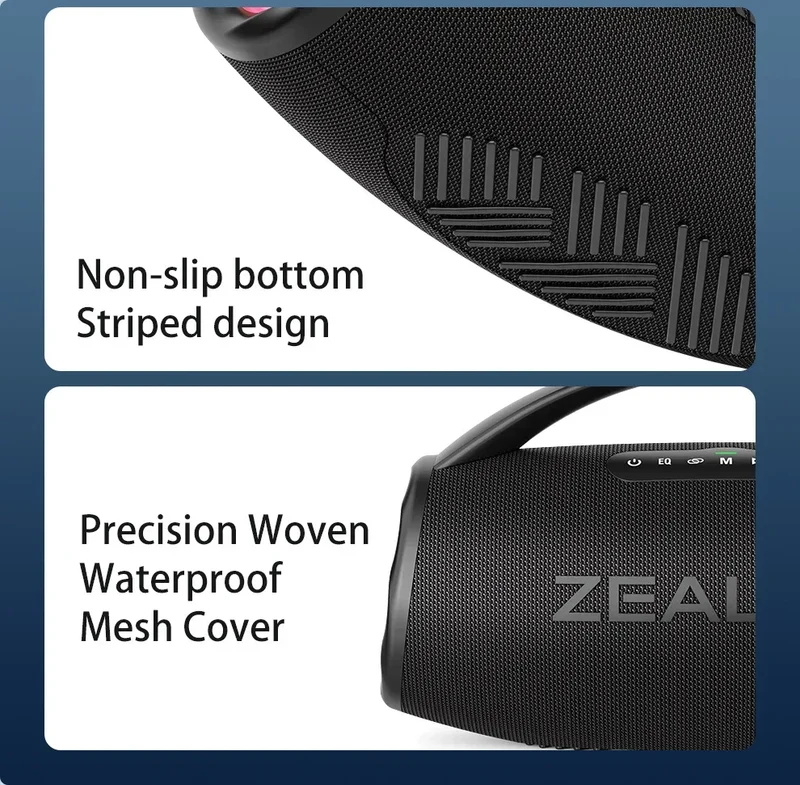 ZEALOT S97 80W Wireless speaker, Outdoor Portable Subwoofer Speaker, Hifi Sound quality,Dual Pairing, Fast Charging,16000mAh.