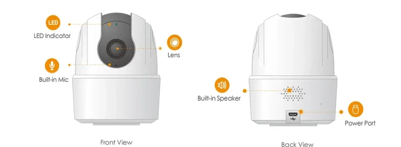 IMOU Ranger 2C 5MP Wifi Camera Two-way Talk Surveillance Security 360° Coverage Portection Night Vision Smart Tracking Camera