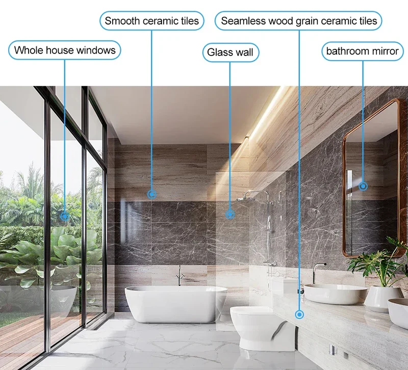 Robot Window cleaner ABIR WD8,Dual Water Spray,Smart Memory,High Vacuum Suction, Laser Sensor, Home Wall Glass Cleaning Robot