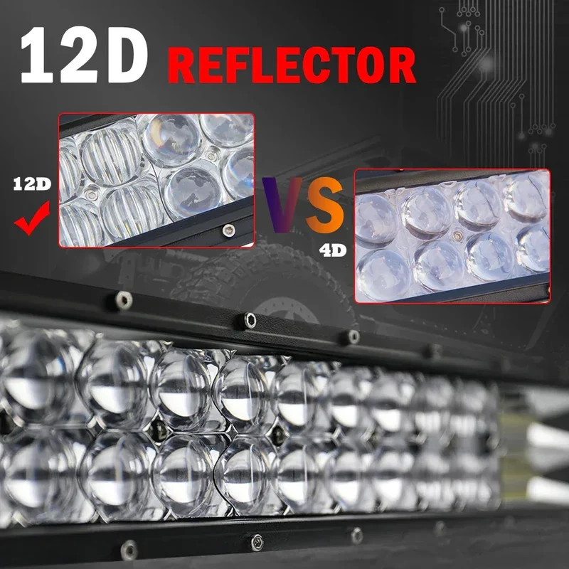 CO LIGHT 22 32 42 52 Inch Curved Led Light Bar COMBO 420W 620W 820W 1020W Dual Row Driving Offroad Car Truck 4x4 SUV ATV 12V 24V