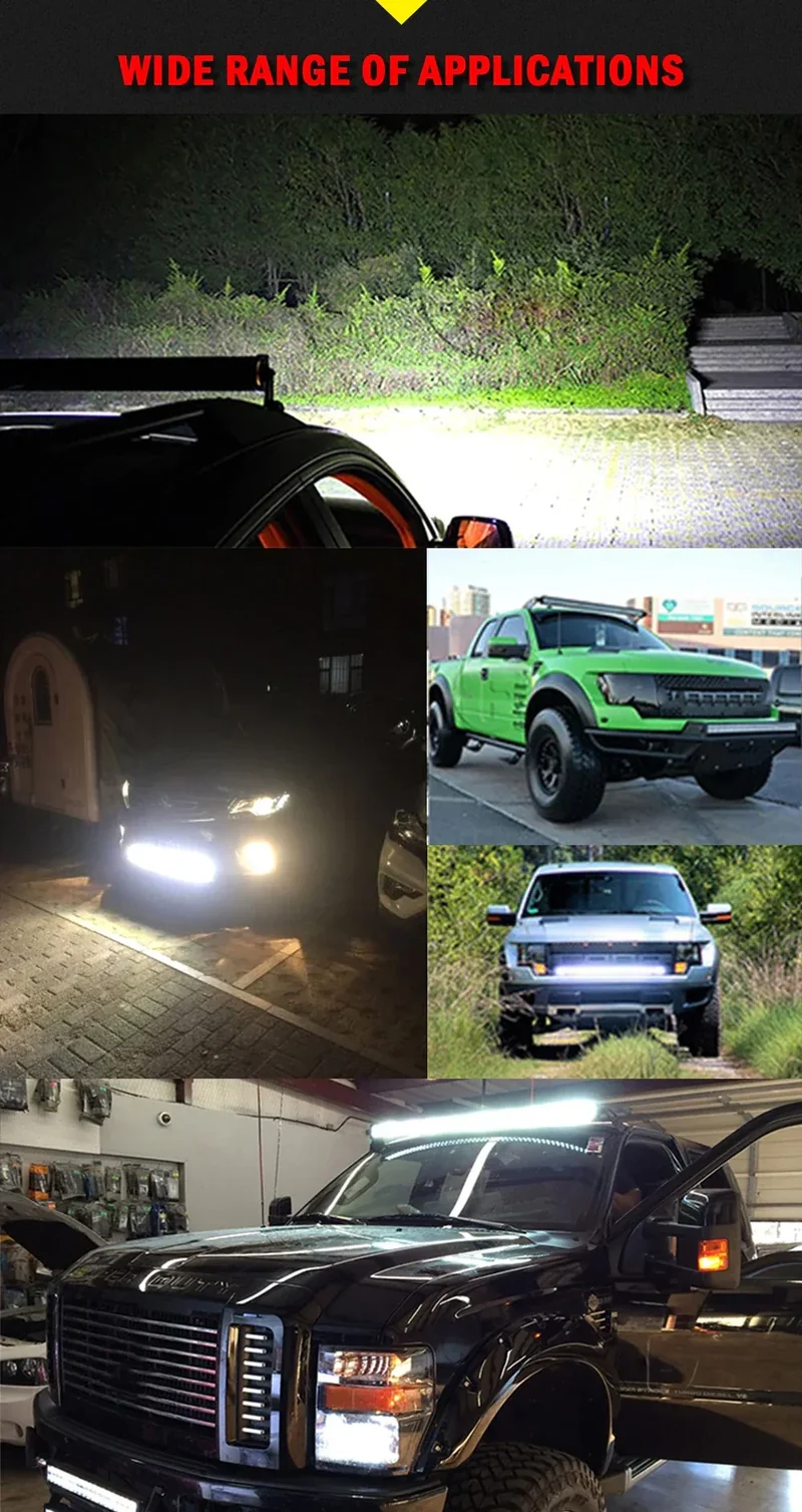 CO LIGHT 22 32 42 52 Inch Curved Led Light Bar COMBO 420W 620W 820W 1020W Dual Row Driving Offroad Car Truck 4x4 SUV ATV 12V 24V