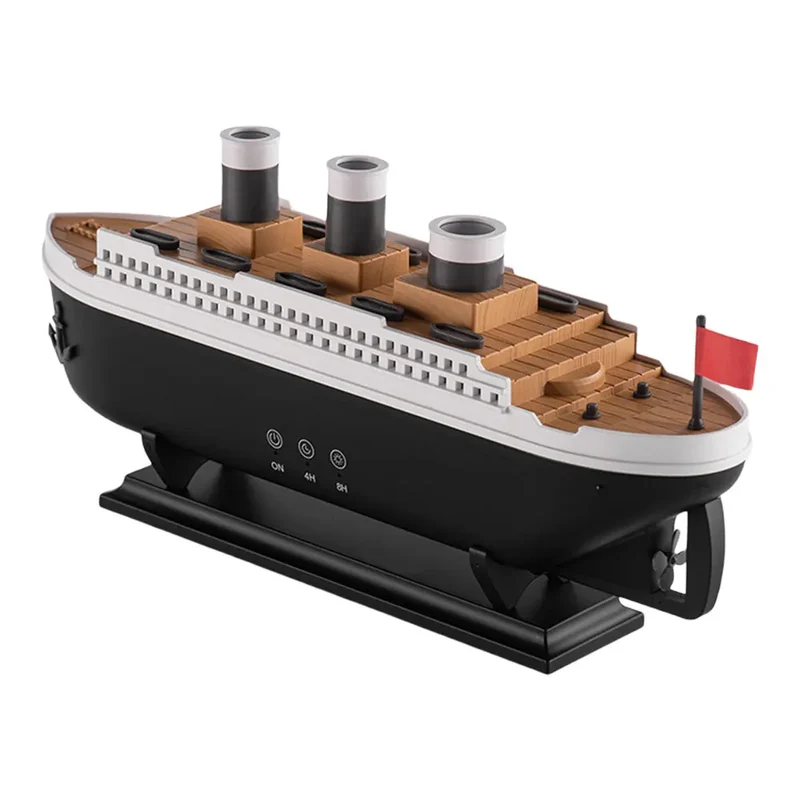 Ship Model Decoration Air Humidifier 250ml Ocean Liner Essential Oil Diffuser Jellyfish Smoke Ring Spray Aroma Diffuser For Home