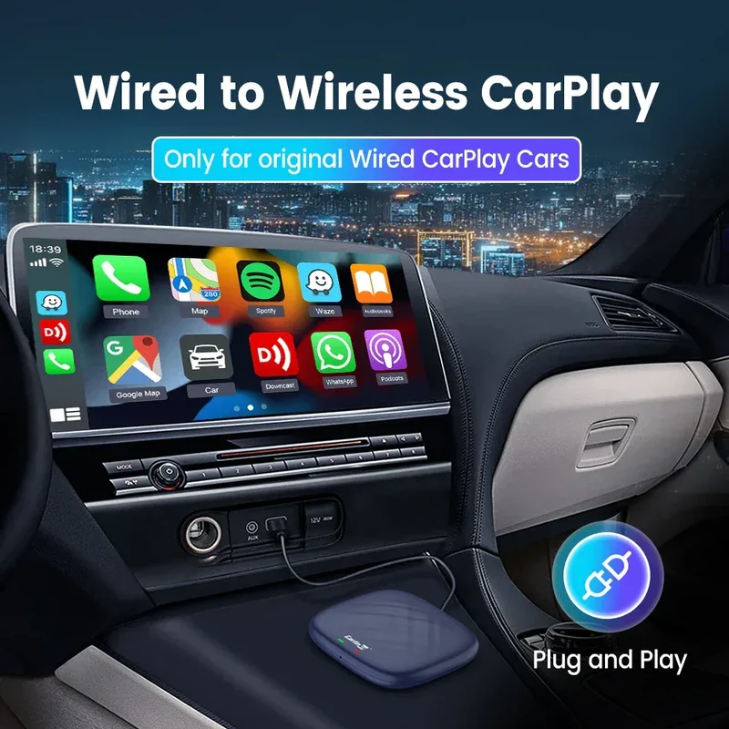 CarlinKit CarPlay Ai Box Android 13 Plus QCM6125 8-core Wireless Android Auto& CarPlay Car USB Adapter FOTA Upgrade For Netflix