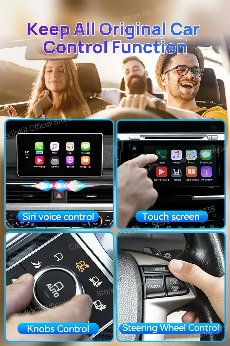 CarlinKit CarPlay Ai Box Android 13 Plus QCM6125 8-core Wireless Android Auto& CarPlay Car USB Adapter FOTA Upgrade For Netflix