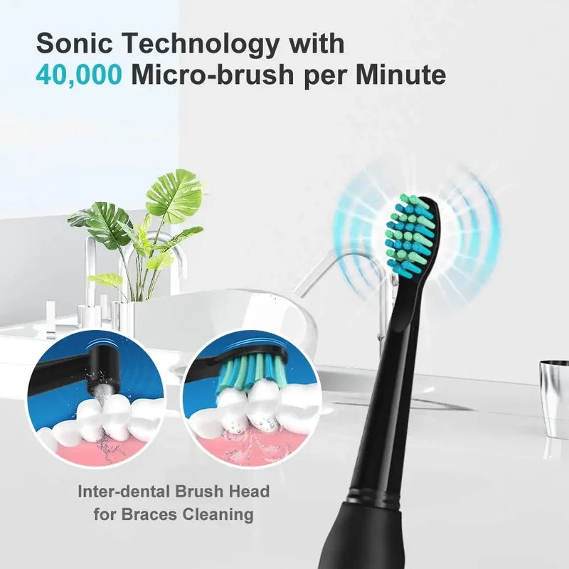Fairywill Electric Sonic Toothbrush FW-507 USB Charge Rechargeable Adult Waterproof Electronic Tooth Brushes Replacement Heads s