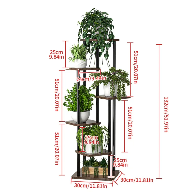 Plant Stand Stand For Flowers Iron 6/7/8Layers Plant Shelf Plant Organizer Storage Plant Holder Display Stand Garden Decoration