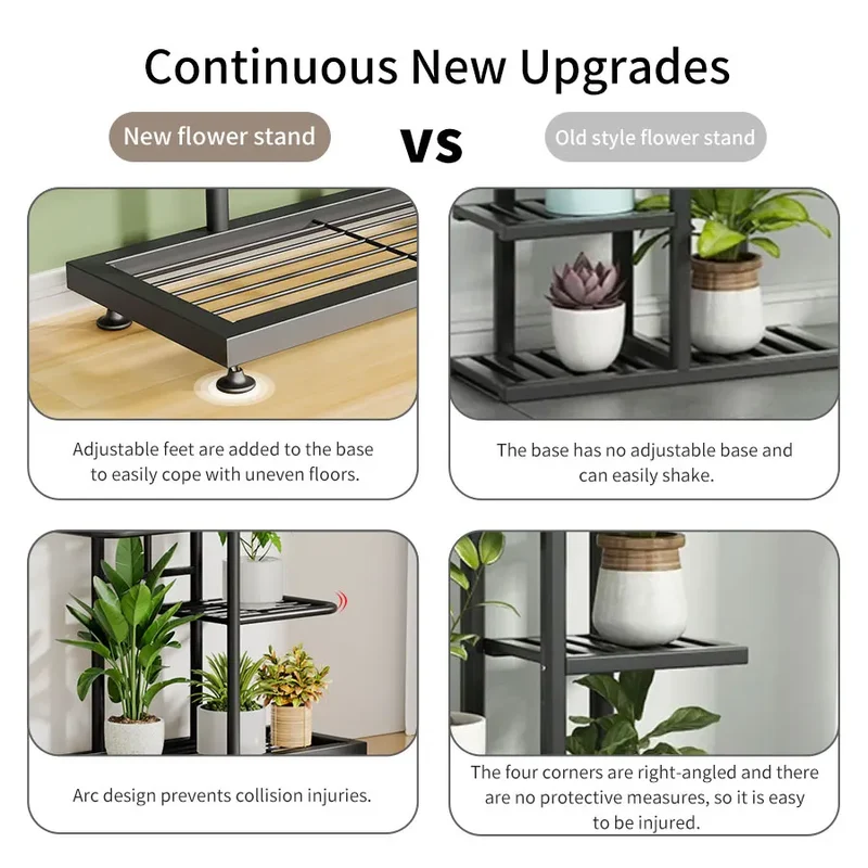 Plant Stand Stand For Flowers Iron 6/7/8Layers Plant Shelf Plant Organizer Storage Plant Holder Display Stand Garden Decoration
